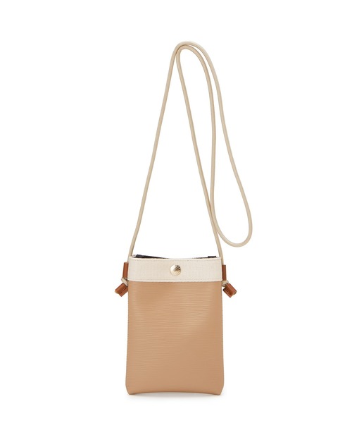 Breath TOPKAPI（ブレストプカピ）の「【VERY11月号掲載】【Breath TOPKAPI/ブレス トプカピ】 RIPPLE リプル スリム サコッシュ スマホショルダー（ショルダーバッグ・レディース・ライトカーキ/ブラック/クリーム/ベージュ系その他2/グレイッシュベージュ/オフホワイト/カーキブラウン/チャコールグレー/ベージュ系その他5/ライトベージュ/ピンク/アイボリー/ベージュ系その他・FREE）」の11枚目の写真