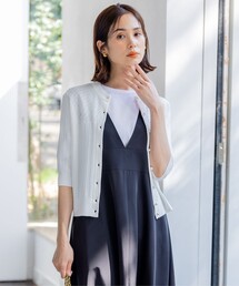 【前後着用可】MINAレーシーニット カーディガン