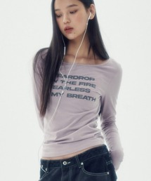 A'GEM/9 × .kom『runningHIGH/ランニングハイ』LETTERING SLIM L/S TEE/レタリング スリム ロングスリーブカットソー