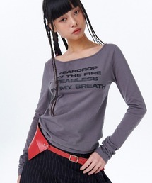 A'GEM/9 × .kom『runningHIGH/ランニングハイ』LETTERING SLIM L/S TEE/レタリング スリム ロングスリーブカットソー