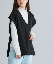 Vネックフレンチスリーブベスト