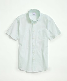 ストレッチコットン シアサッカーストライプ ショートスリーブ カジュアルシャツ Regular Fit