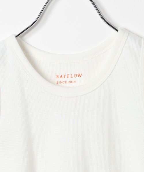 BAYFLOW（ベイフロー）の「ワッフルタンクトップ(KIDS)（タンクトップ・キッズ・ブルー/オフホワイト・130cm/120cm/140cm/110cm）」の12枚目の写真