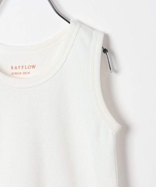 BAYFLOW（ベイフロー）の「ワッフルタンクトップ(KIDS)（タンクトップ・キッズ・ブルー/オフホワイト・130cm/120cm/140cm/110cm）」の13枚目の写真
