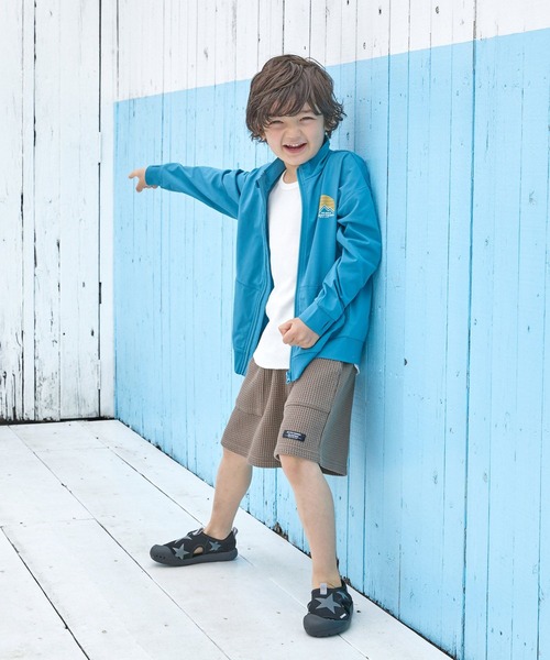 BAYFLOW（ベイフロー）の「ワッフルタンクトップ(KIDS)（タンクトップ・キッズ・ブルー/オフホワイト・130cm/120cm/140cm/110cm）」の3枚目の写真