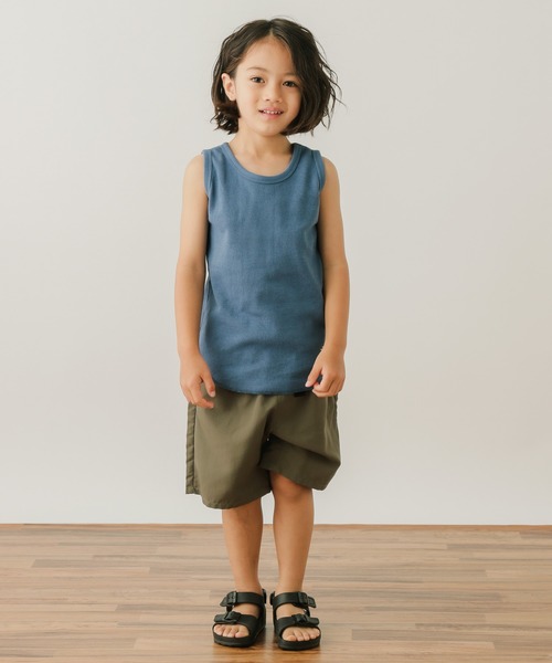 BAYFLOW（ベイフロー）の「ワッフルタンクトップ(KIDS)（タンクトップ・キッズ・ブルー/オフホワイト・130cm/120cm/140cm/110cm）」の7枚目の写真