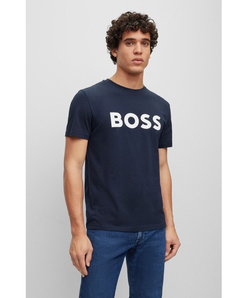 【人気！】BOSS グリーン ラージロゴ プリント Tシャツ BOSSのグリーン ラージロゴ プリント Tシャツがセール中