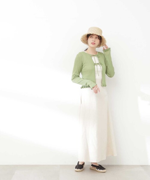 N.（N. Natural Beauty Basic）（エヌエヌナチュラルビューティーベーシック）の「【S Size Line】◆麻混フレアスカート（スカート・レディース・ベージュ/ネイビー・SMALL/MEDIUM）」の18枚目の写真