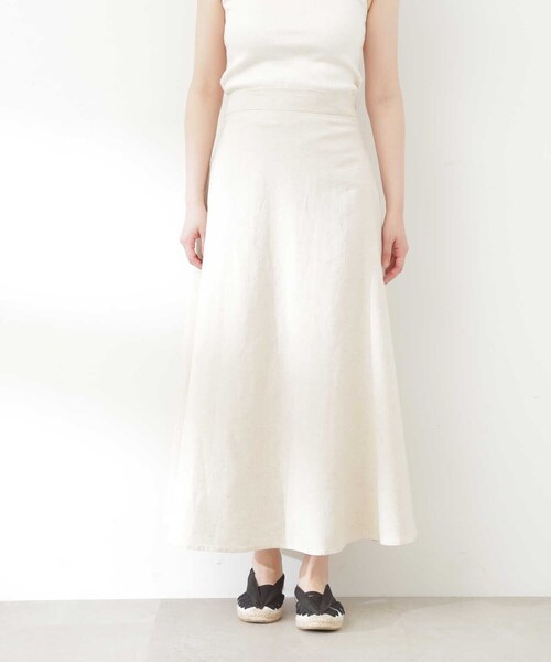 N.（N. Natural Beauty Basic）（エヌエヌナチュラルビューティーベーシック）の「【S Size Line】◆麻混フレアスカート（スカート・レディース・ベージュ/ネイビー・SMALL/MEDIUM）」の20枚目の写真