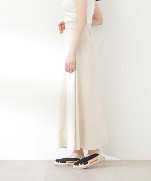 N.（N. Natural Beauty Basic）（エヌエヌナチュラルビューティーベーシック）の「【S Size Line】◆麻混フレアスカート（スカート・レディース・ベージュ/ネイビー・SMALL/MEDIUM）」の21枚目の写真