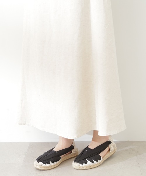 N.（N. Natural Beauty Basic）（エヌエヌナチュラルビューティーベーシック）の「【S Size Line】◆麻混フレアスカート（スカート・レディース・ベージュ/ネイビー・SMALL/MEDIUM）」の15枚目の写真