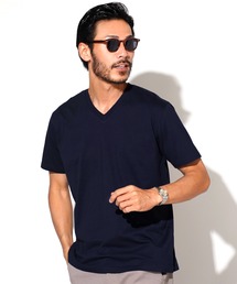 コットン Vネック 半袖無地 Tシャツ カットソー
