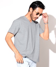 コットン Vネック 半袖無地 Tシャツ カットソー