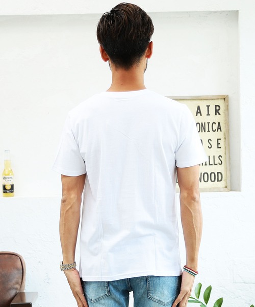 jiggys shop（ジギーズショップ）の「コットン Vネック 半袖無地 Tシャツ カットソー（Tシャツ/カットソー・メンズ・ミックスグレー/ロイヤルブルー/グレー/ネイビー/ブラック/ホワイト/カーキ・X-LARGE/MEDIUM/SMALL/LARGE/XX-LARGE）」の10枚目の写真