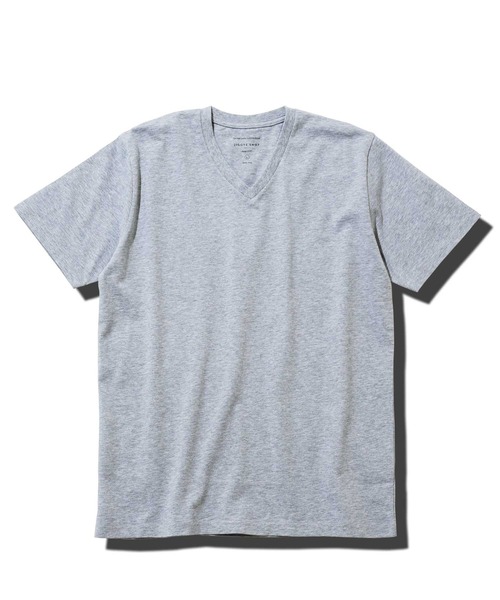 jiggys shop（ジギーズショップ）の「コットン Vネック 半袖無地 Tシャツ カットソー（Tシャツ/カットソー・メンズ・ミックスグレー/ロイヤルブルー/グレー/ネイビー/ブラック/ホワイト/カーキ・X-LARGE/MEDIUM/SMALL/LARGE/XX-LARGE）」の17枚目の写真