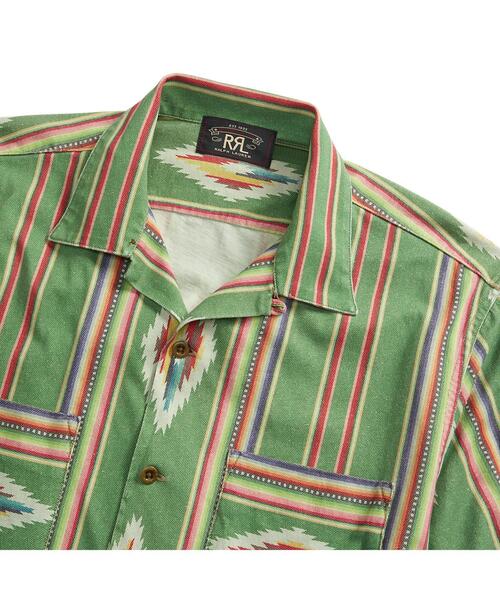 RRL(ダブル アール エル)の「プリント ジャージー キャンプ シャツ(シャツ/ブラウス・メンズ・グリーン・L/M/S/XL/XS)」の4枚目の写真