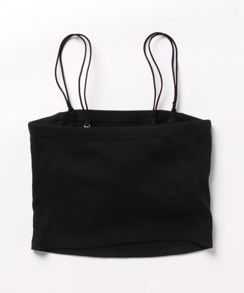AZUL by moussy（アズールバイマウジー）の「A/B DOUBLE STRAP TUBE TOP/ダブルストラップチューブトップ（チューブトップ・レディース・アイボリー/ブラック・SMALL/MEDIUM）」の3枚目の写真