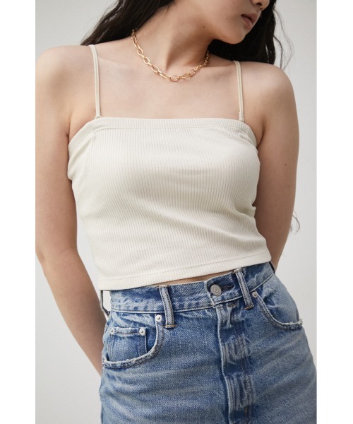 AZUL by moussy（アズールバイマウジー）の「A/B DOUBLE STRAP TUBE TOP/ダブルストラップチューブトップ（チューブトップ・レディース・アイボリー/ブラック・SMALL/MEDIUM）」の2枚目の写真