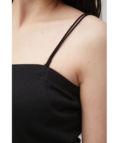 AZUL by moussy（アズールバイマウジー）の「A/B DOUBLE STRAP TUBE TOP/ダブルストラップチューブトップ（チューブトップ・レディース・アイボリー/ブラック・SMALL/MEDIUM）」の6枚目の写真