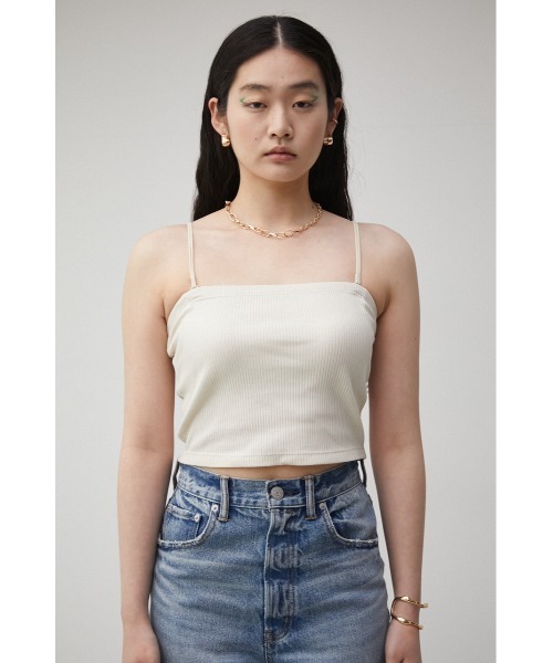 AZUL by moussy（アズールバイマウジー）の「A/B DOUBLE STRAP TUBE TOP/ダブルストラップチューブトップ（チューブトップ・レディース・アイボリー/ブラック・SMALL/MEDIUM）」の20枚目の写真