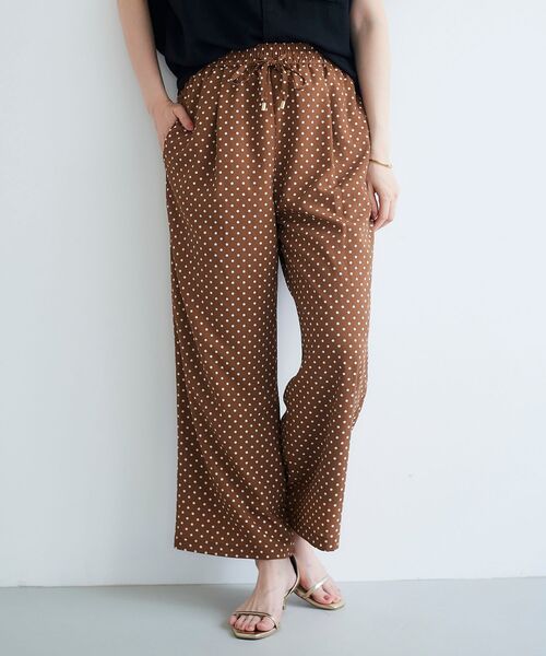 le.coeur blanc(ルクールブラン)の「ドットプリントイージーパンツ(その他パンツ・レディース・ブラック系その他/ブラウン系その他3・38)」の3枚目の写真