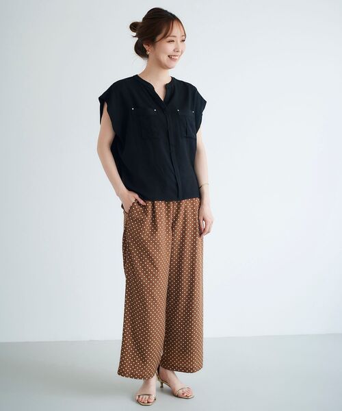 le.coeur blanc(ルクールブラン)の「ドットプリントイージーパンツ(その他パンツ・レディース・ブラック系その他/ブラウン系その他3・38)」の16枚目の写真