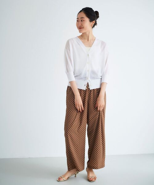 le.coeur blanc(ルクールブラン)の「ドットプリントイージーパンツ(その他パンツ・レディース・ブラック系その他/ブラウン系その他3・38)」の12枚目の写真