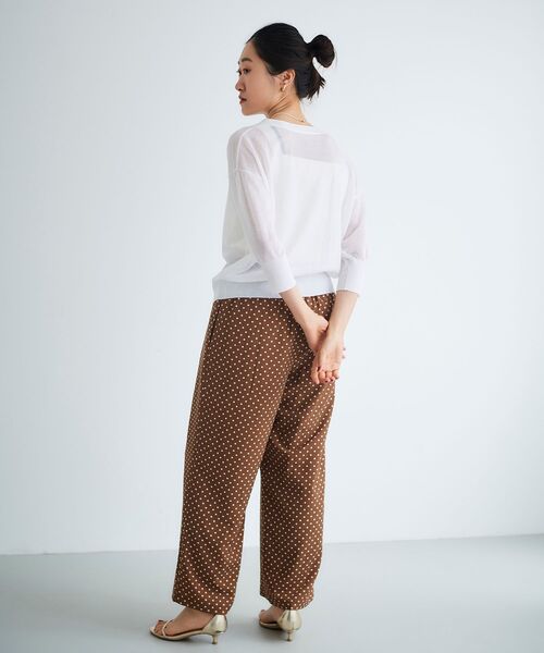 le.coeur blanc(ルクールブラン)の「ドットプリントイージーパンツ(その他パンツ・レディース・ブラック系その他/ブラウン系その他3・38)」の6枚目の写真