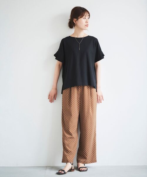 le.coeur blanc(ルクールブラン)の「ドットプリントイージーパンツ(その他パンツ・レディース・ブラック系その他/ブラウン系その他3・38)」の17枚目の写真