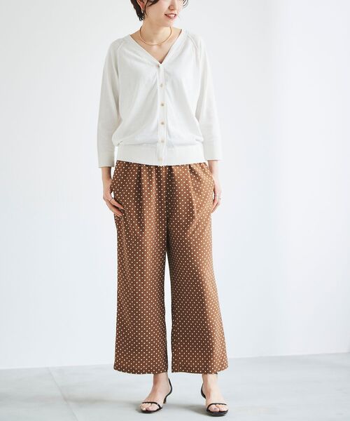 le.coeur blanc(ルクールブラン)の「ドットプリントイージーパンツ(その他パンツ・レディース・ブラック系その他/ブラウン系その他3・38)」の10枚目の写真
