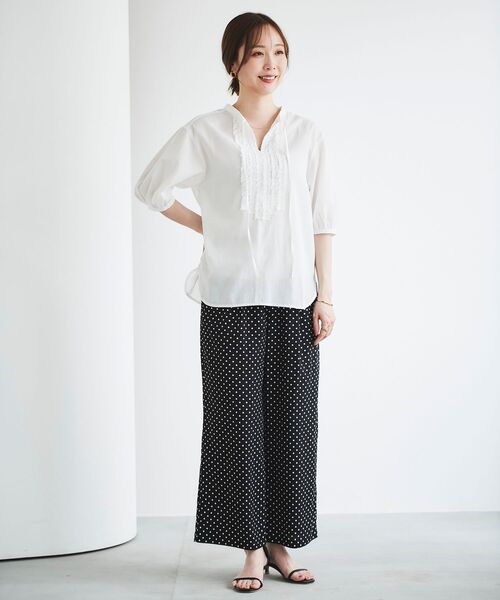 le.coeur blanc(ルクールブラン)の「ドットプリントイージーパンツ(その他パンツ・レディース・ブラック系その他/ブラウン系その他3・38)」の20枚目の写真