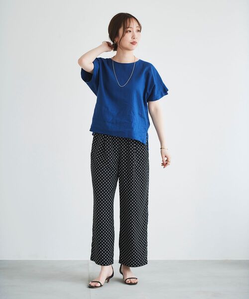le.coeur blanc(ルクールブラン)の「ドットプリントイージーパンツ(その他パンツ・レディース・ブラック系その他/ブラウン系その他3・38)」の21枚目の写真