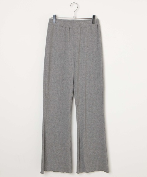 WEGO(ウィゴー)の「WEGO/カラーリブイージーフレアパンツ(スウェットパンツ・レディース・ブラック/アイボリー/杢グレー・FREE)」の12枚目の写真