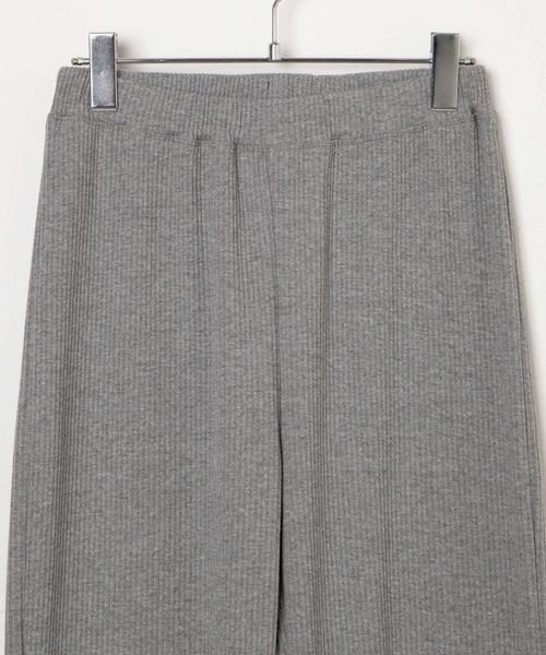 WEGO(ウィゴー)の「WEGO/カラーリブイージーフレアパンツ(スウェットパンツ・レディース・ブラック/アイボリー/杢グレー・FREE)」の15枚目の写真