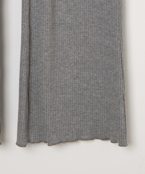 WEGO(ウィゴー)の「WEGO/カラーリブイージーフレアパンツ(スウェットパンツ・レディース・ブラック/アイボリー/杢グレー・FREE)」の18枚目の写真