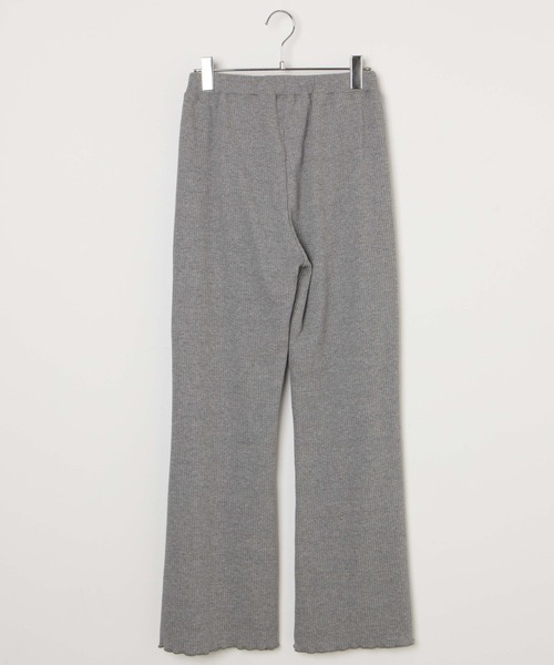 WEGO(ウィゴー)の「WEGO/カラーリブイージーフレアパンツ(スウェットパンツ・レディース・ブラック/アイボリー/杢グレー・FREE)」の9枚目の写真