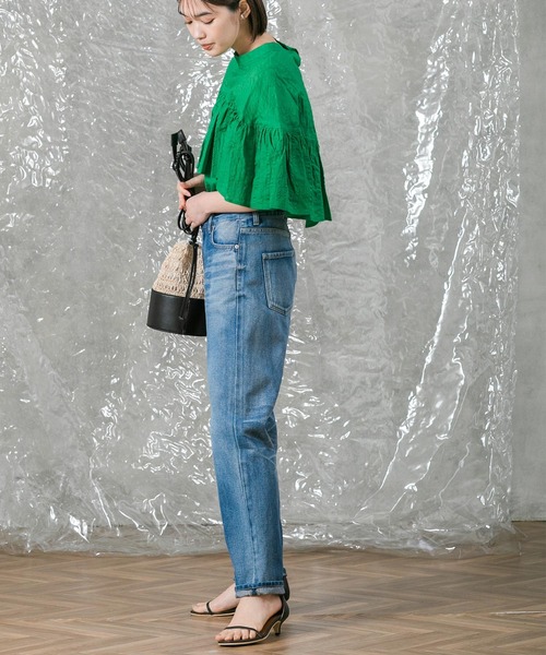 malla（マーラ）の「ミラクルウェーブラッフルブラウス（シャツ/ブラウス・レディース・ブラック/グリーン・FREE）」の6枚目の写真