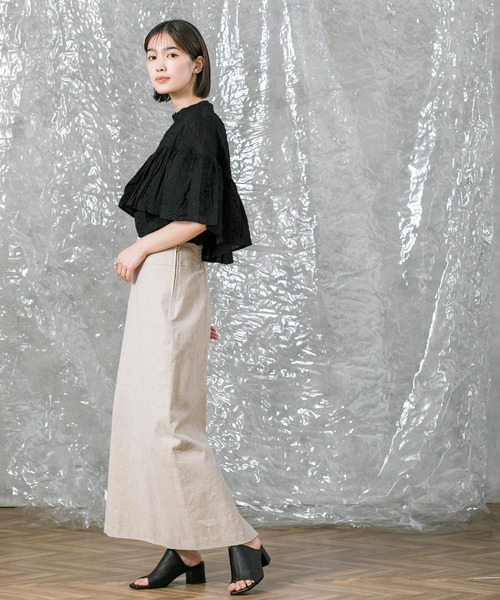 malla（マーラ）の「ミラクルウェーブラッフルブラウス（シャツ/ブラウス・レディース・ブラック/グリーン・FREE）」の12枚目の写真