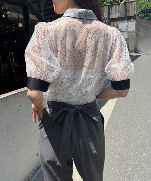 one after another NICE CLAUP（ワンアフターアナザーナイスクラップ）の「【新色追加】バックリボンカラースラックス（スラックス・レディース・アイボリー/ダークグレー/ラベンダー/ライトグレー・SMALL/MEDIUM）」の21枚目の写真