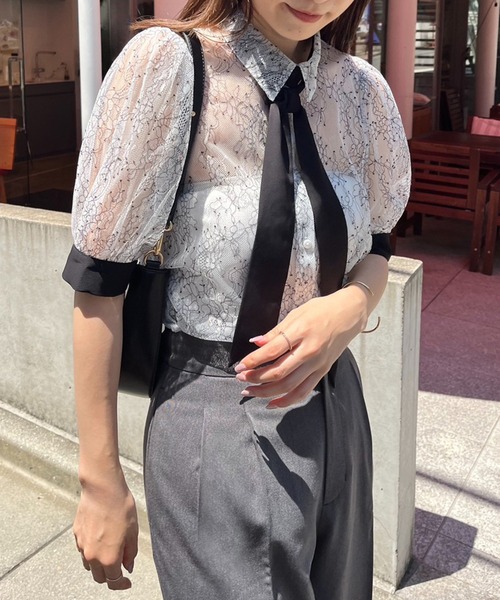 one after another NICE CLAUP（ワンアフターアナザーナイスクラップ）の「【新色追加】バックリボンカラースラックス（スラックス・レディース・アイボリー/ダークグレー/ラベンダー/ライトグレー・SMALL/MEDIUM）」の17枚目の写真