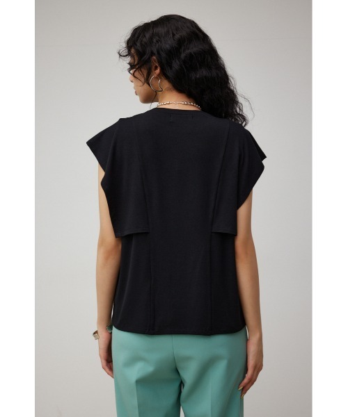 AZUL by moussy(アズールバイマウジー)の「PANEL SLEEVE CUT TOPS/パネルスリーブカットトップス(Tシャツ/カットソー・レディース・ブラック/オフホワイト/ブルー/ダークオレンジ・SMALL/MEDIUM)」の20枚目の写真