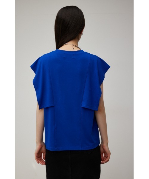 AZUL by moussy(アズールバイマウジー)の「PANEL SLEEVE CUT TOPS/パネルスリーブカットトップス(Tシャツ/カットソー・レディース・ブラック/オフホワイト/ブルー/ダークオレンジ・SMALL/MEDIUM)」の17枚目の写真