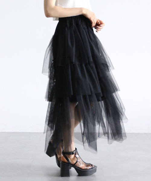 PAGEBOY(ページボーイ)の「ランダムキリカエチュールスカート(スカート・レディース・チャコールグレー/ブラック/アイボリー・FREE)」の11枚目の写真