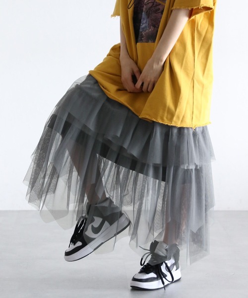 PAGEBOY(ページボーイ)の「ランダムキリカエチュールスカート(スカート・レディース・チャコールグレー/ブラック/アイボリー・FREE)」の17枚目の写真