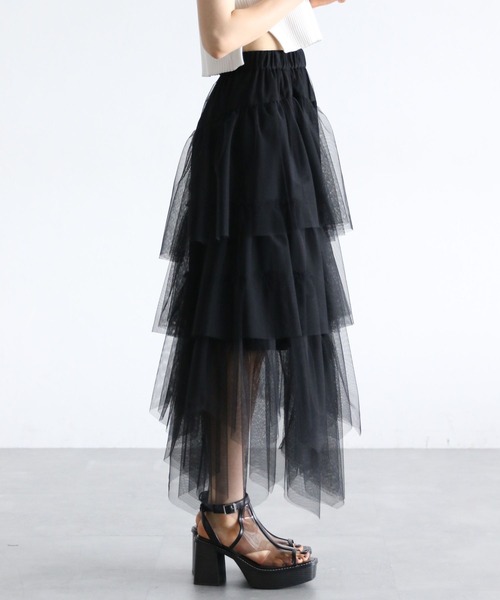 PAGEBOY(ページボーイ)の「ランダムキリカエチュールスカート(スカート・レディース・チャコールグレー/ブラック/アイボリー・FREE)」の21枚目の写真