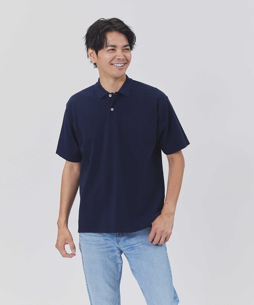BACK NUMBER（バックナンバー）の「【BACK NUMBER】ウォッシュドカノコポロシャツ（ポロシャツ・メンズ・ネイビー/ダークグレー/ホワイト・XL/L/M）」の3枚目の写真
