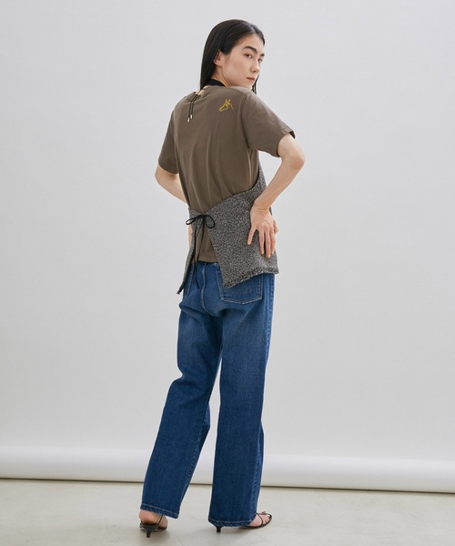 SALON adam et rope'（サロン アダム エ ロペ）の「GOOD LUCK COMES T/刺繍入りクルーネックTシャツ（Tシャツ/カットソー・レディース・ベージュ/オフホワイト/カーキ・FREE）」の22枚目の写真