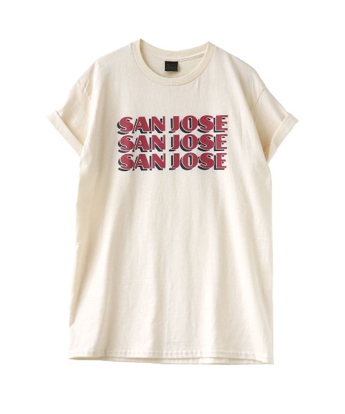 MIMIMEMETE(ミミメメット)の「ロゴプリント ロールアップTEE(Tシャツ/カットソー・レディース・ナチュラル・M)」の9枚目の写真