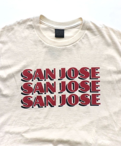 MIMIMEMETE(ミミメメット)の「ロゴプリント ロールアップTEE(Tシャツ/カットソー・レディース・ナチュラル・M)」の4枚目の写真