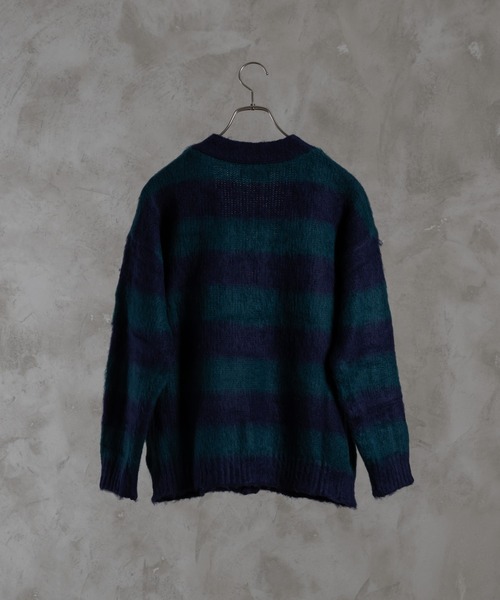 INTER FACTORY（インターファクトリー）の「nene - モヘアライクボーダー カーディガン　made in INTER FACTORY（カーディガン/ボレロ・レディース・イエロー/グリーン/レッド・FREE）」の18枚目の写真